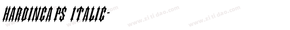 HardinCaps Italic字体转换